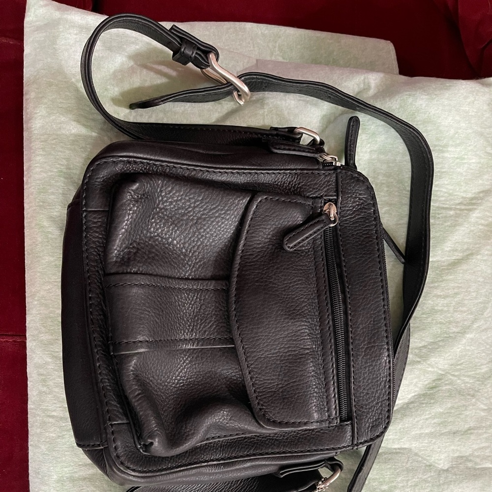 Black FOSSIL Genuine letter Crossbody bag